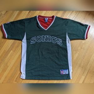 Vintage 90s NBA Seattle Sonics warm up shirt. Men's large.